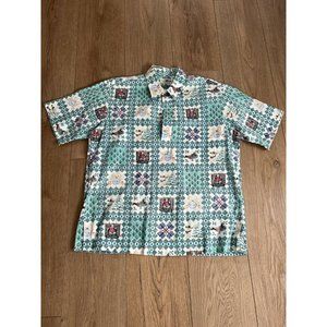 VTG Reyn Spooner Mens Pull Over Polo Size XL Inside Out Shirt Christmas 1988